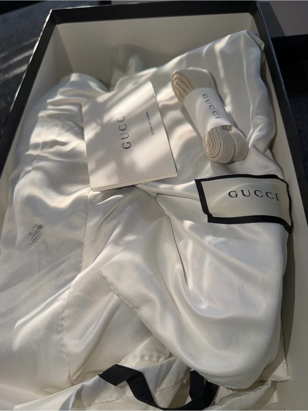 Gucci Black and Yellow Leather-Trim Sneakers - Picture 3 of 8
